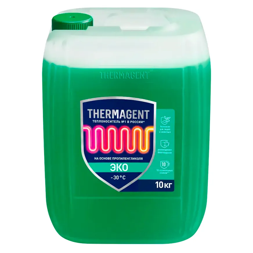 Теплоноситель Thermagent ЭКО -30 10 кг на основе пропиленгликоля Теплоноситель Thermagent ЭКО -30 10 кг на основе пропиленгликоля