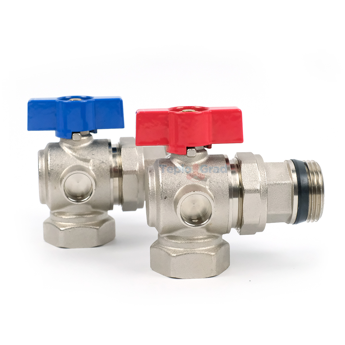 Комплект шаровых угловых кранов TIM с полусгоном 1 Комплект шаровых угловых кранов TIM с полусгоном 1