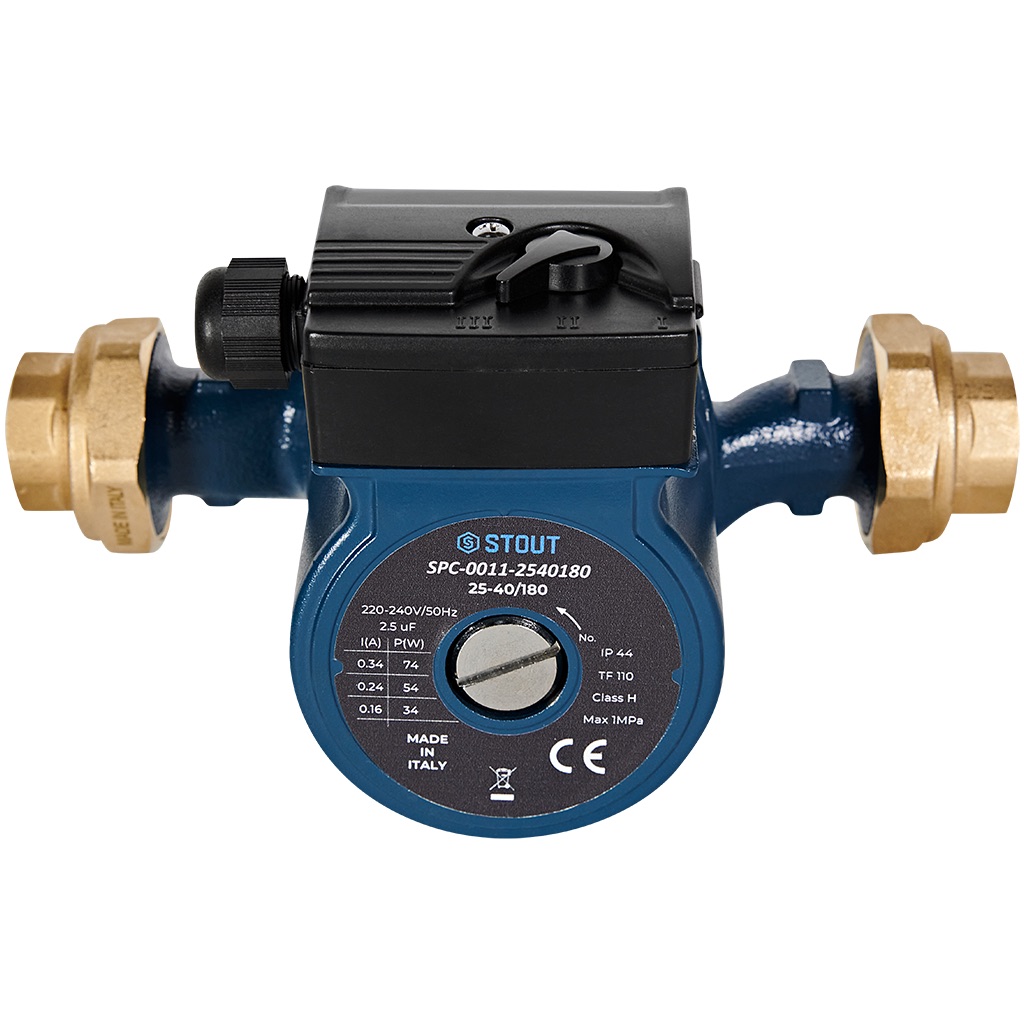 Циркуляционный насос Stout 25/40-180 (SPC-0011-2540180) Циркуляционный насос Stout 25/40-180 (SPC-0011-2540180)