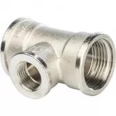 Тройник переходной 1x1/2x1 ВВ никелированный Stout Тройник переходной 1x1/2x1 ВВ никелированный Stout