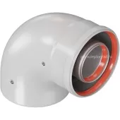 Отвод коаксиальный Rommer 60/100 90° Отвод коаксиальный Rommer 60/100 90°