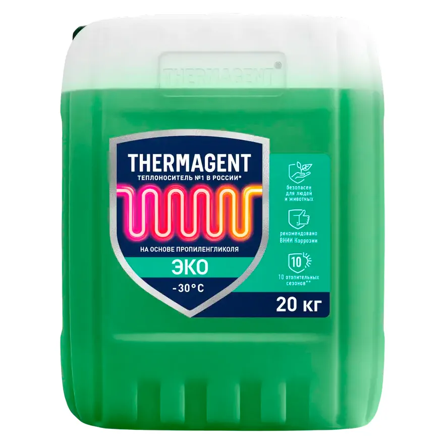 Теплоноситель Thermagent ЭКО -30 20 кг на основе пропиленгликоля Теплоноситель Thermagent ЭКО -30 20 кг на основе пропиленгликоля