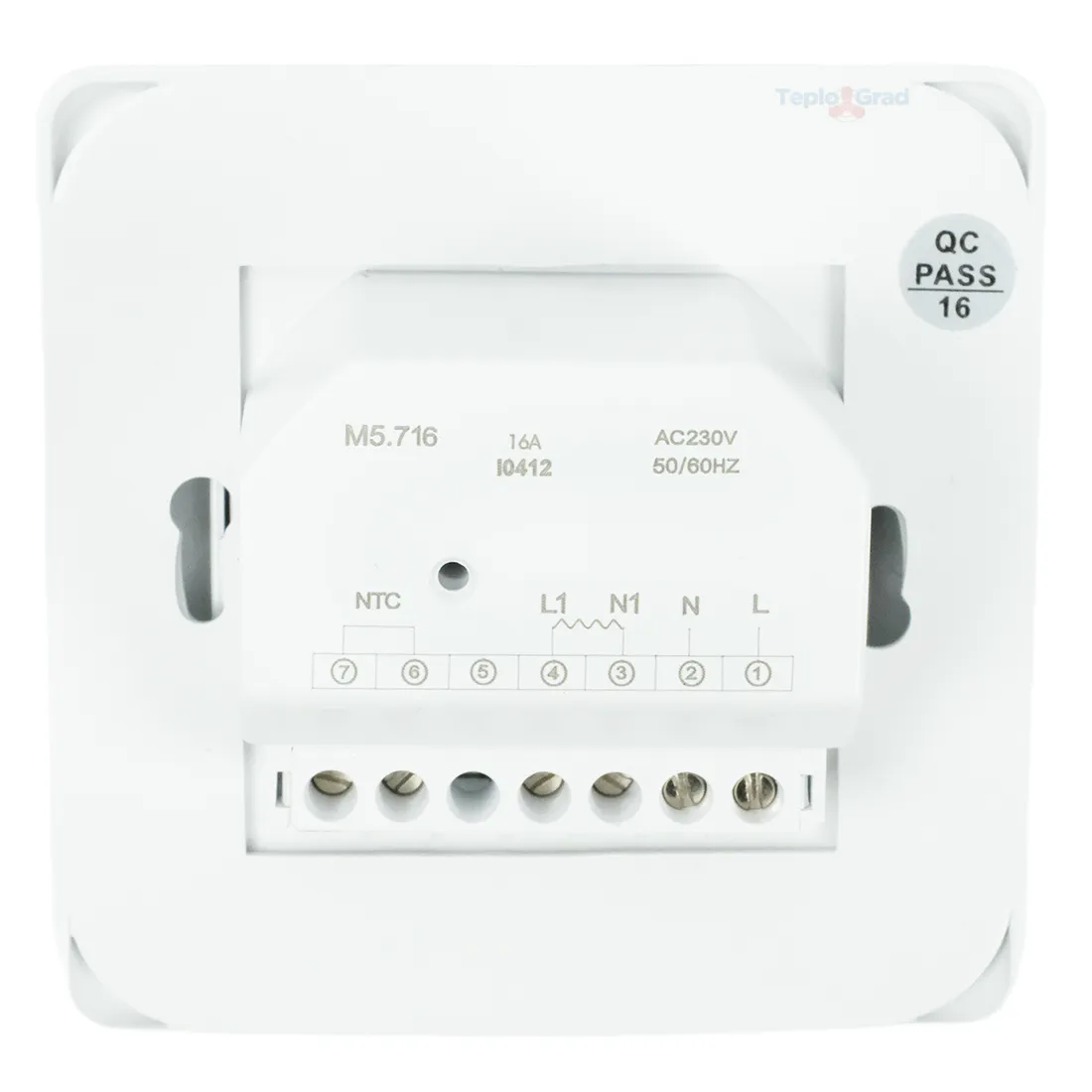 Комнатный термостат TIM M5.716 220В/16А с датчиком теплого пола Комнатный термостат TIM M5.716 220В/16А с датчиком теплого пола