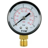 Манометр радиальный TIM, корпус 50 мм, диапазон 0-6 бар, подключение 1/4 Y-50-6 Манометр радиальный TIM, корпус 50 мм, диапазон 0-6 бар, подключение 1/4 Y-50-6