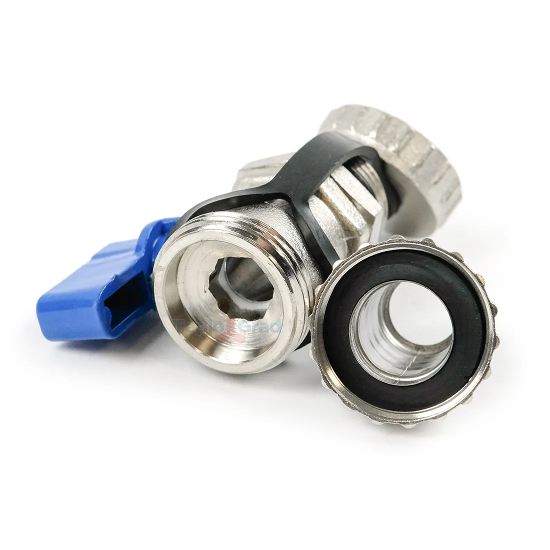 Комплект сливных шаровых кранов TIM 1/2 со штуцером Комплект сливных шаровых кранов TIM 1/2 со штуцером