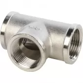 Тройник 3/4 ВВ никелированный Stout Тройник 3/4 ВВ никелированный Stout