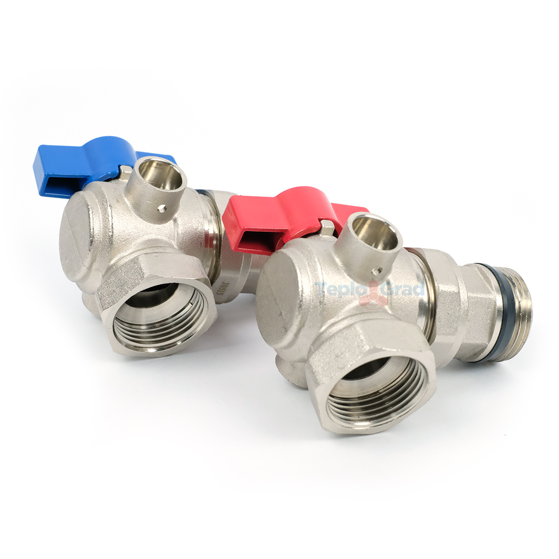 Комплект шаровых угловых кранов TIM с полусгоном 1 Комплект шаровых угловых кранов TIM с полусгоном 1