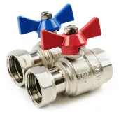 Комплект шаровых кранов TIM с накидной гайкой 1 для коллектора M328-4 Комплект шаровых кранов TIM с накидной гайкой 1 для коллектора M328-4