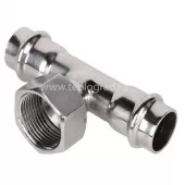 Пресс-тройник ВР 22x1/2x22 TIM из нержавеющей стали Пресс-тройник ВР 22x1/2x22 TIM из нержавеющей стали