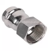 Пресс-соединитель ВР 22x1/2 TIM из нержавеющей стали Пресс-соединитель ВР 22x1/2 TIM из нержавеющей стали