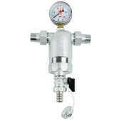 Самопромывной фильтр Zeissler 1/2 с манометром и магнитной вставкой Самопромывной фильтр Zeissler 1/2 с манометром и магнитной вставкой