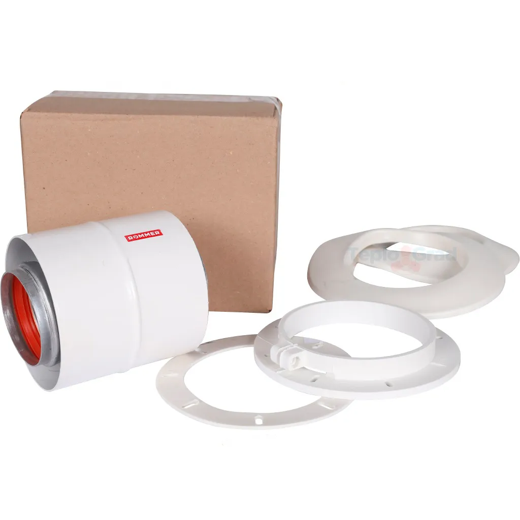 Адаптер вертикальный Rommer 60/100 в комплекте фланец Адаптер вертикальный Rommer 60/100 в комплекте фланец