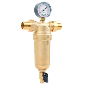 Самопромывной фильтр Valfex 3/4 с манометром и корпусом из латуни Самопромывной фильтр Valfex 3/4 с манометром и корпусом из латуни