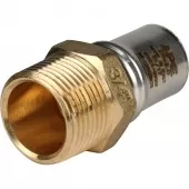 Переходник с наружной резьбой прессовой Stout 3/4 x 20 Переходник с наружной резьбой прессовой Stout 3/4 x 20